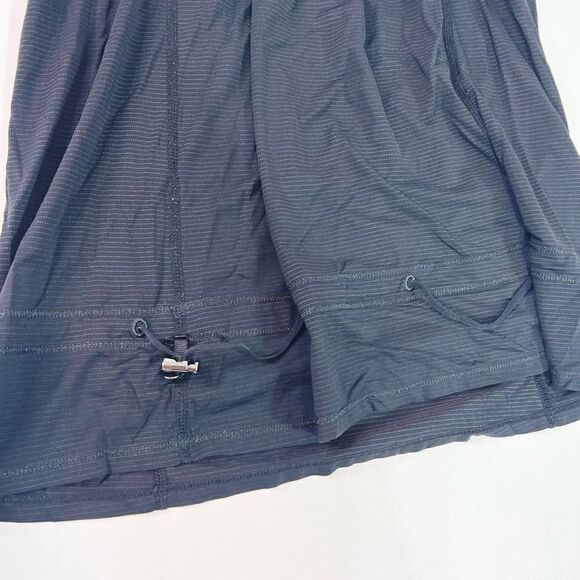 Lululemon Tank Top Women's 8 Black White Hustle And Bustle Athletic Cinch Hem - Picture 7 of 10